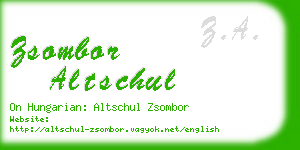 zsombor altschul business card